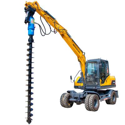 Excavator modified Auger Drill Rig